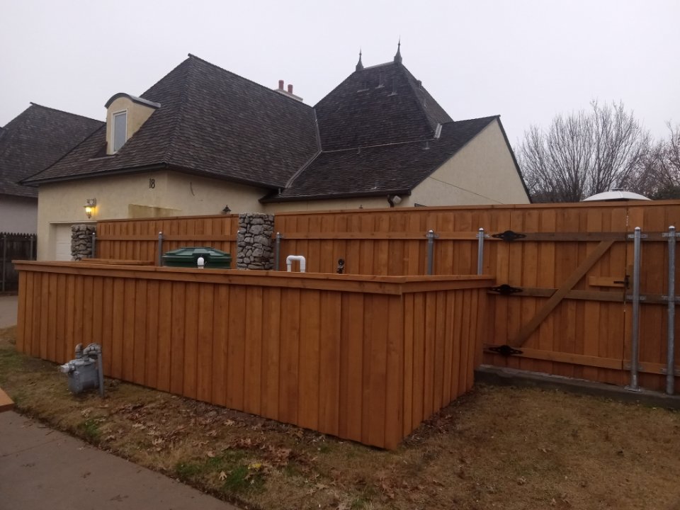 Image of our latest Residential Fence Installation done near Wichita Falls. Contact us for more information!